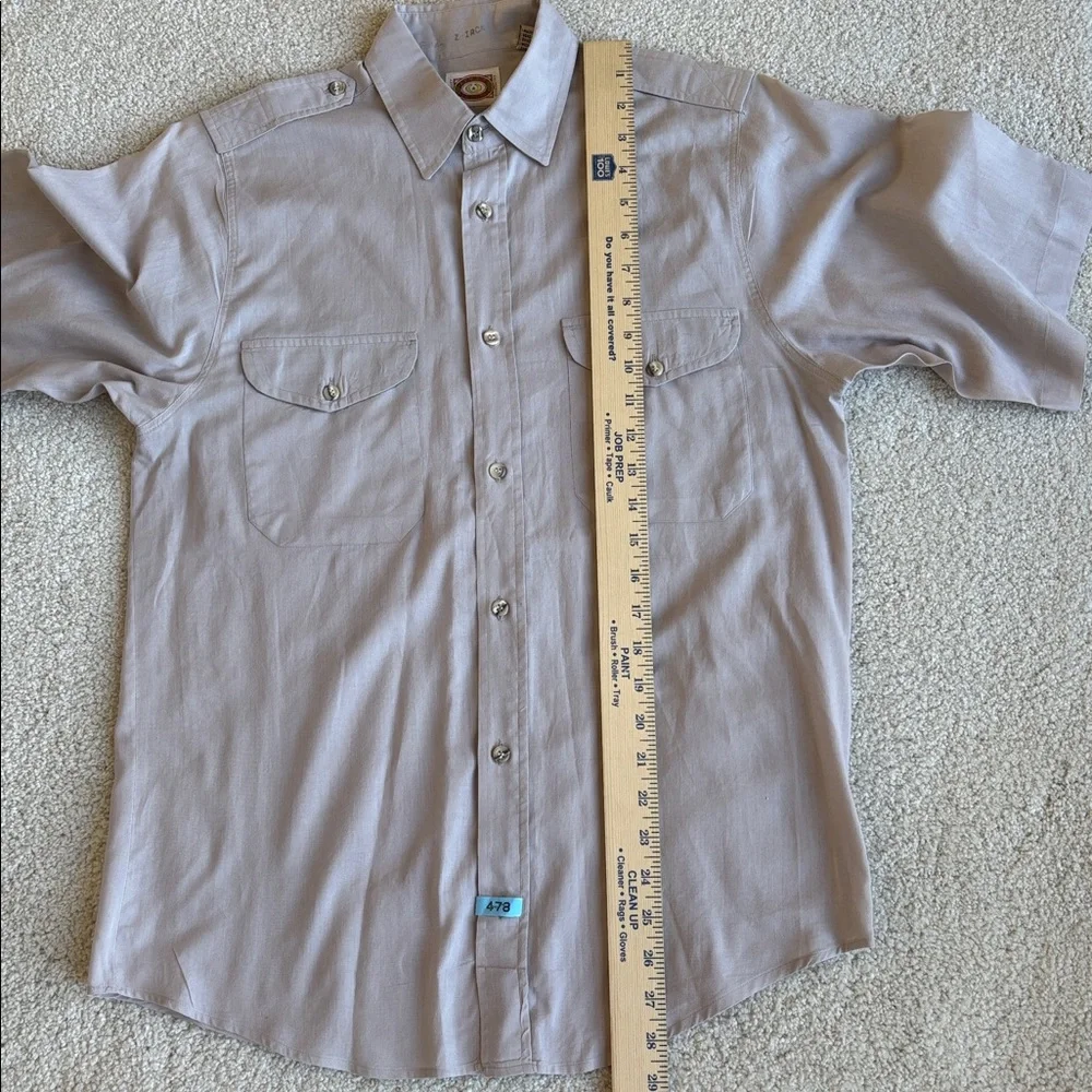 Vintage 80’s Banana Republic Khaki Safari Short Sleeve‎ Shirt Mens Size Small